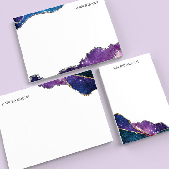 Stylish Agate Flat Note Card Collection (ETSY)